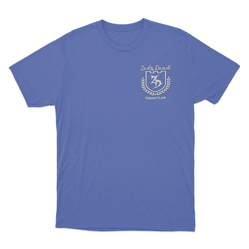 Chess Club Crest T Shirt Blue Chess Club Crest T Shirt Blue
