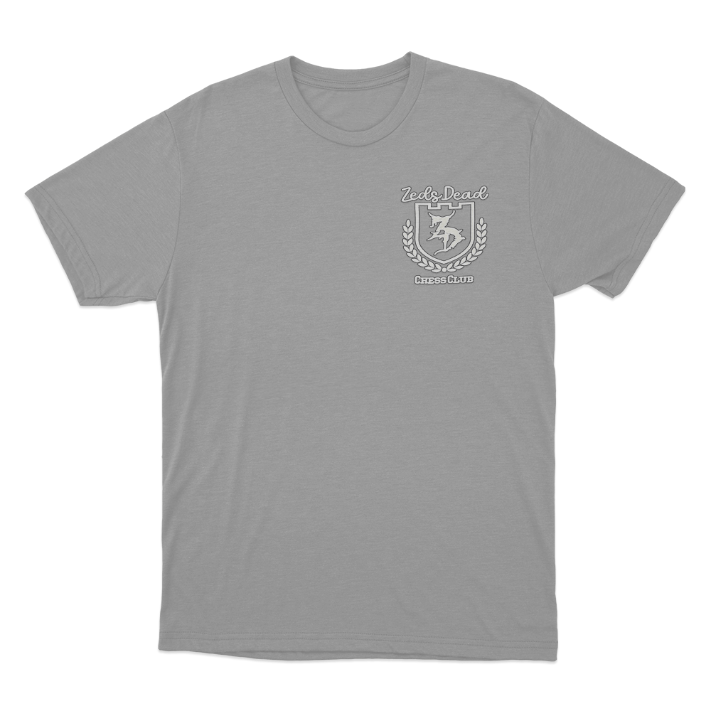 Chess Club Crest T Shirt Grey Chess Club Crest T Shirt Grey