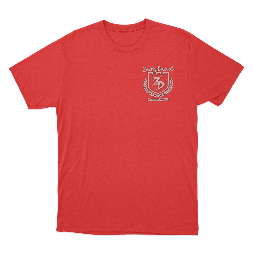 Chess Club Crest T Shirt Red Chess Club Crest T Shirt Red