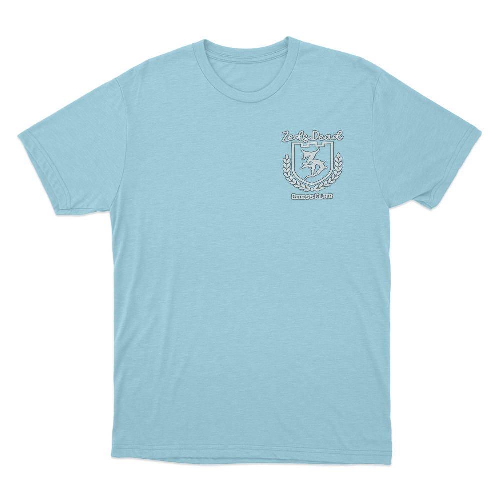 Chess Club Crest T Shirt Sky Blue Chess Club Crest T Shirt Sky Blue