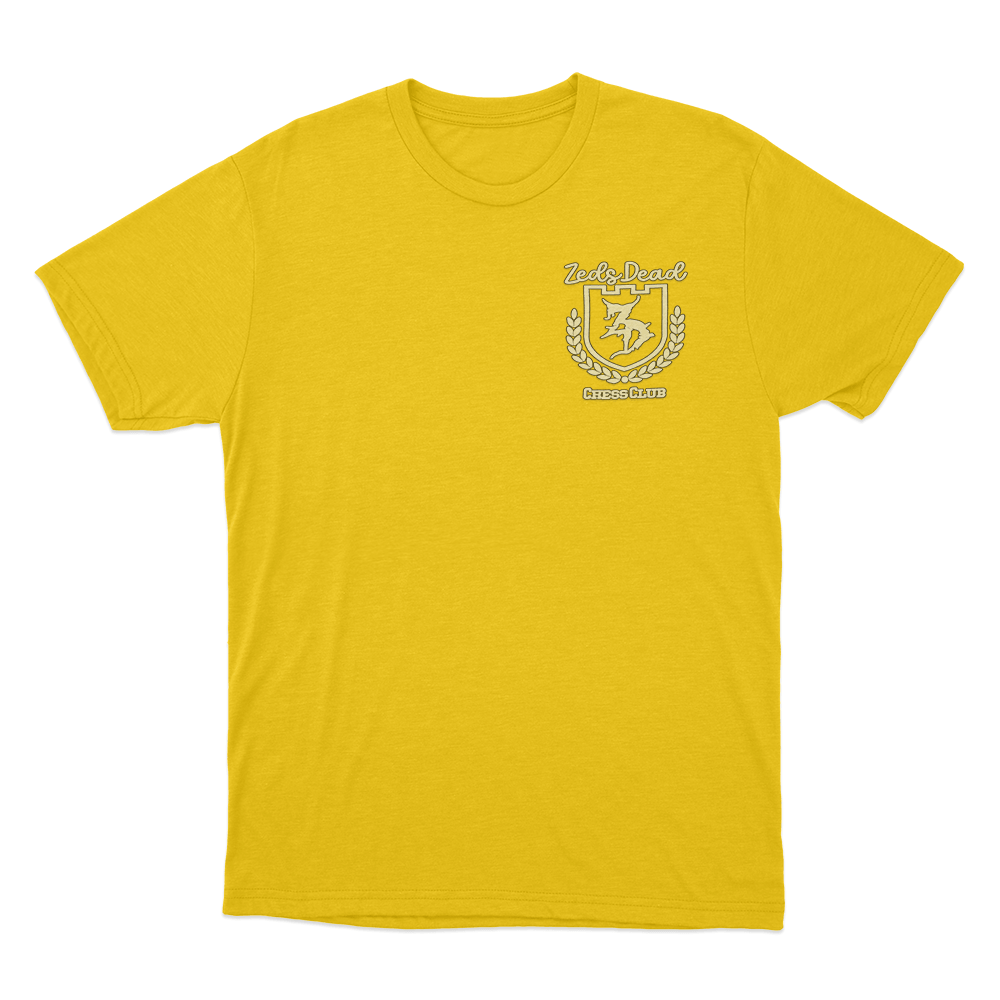 Chess Club Crest T Shirt Yellow Chess Club Crest T Shirt Yellow