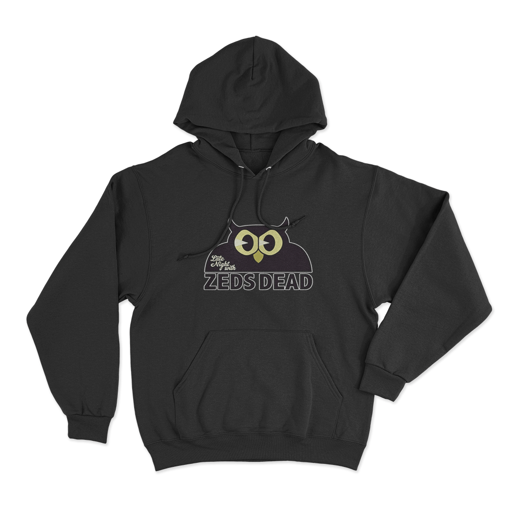Late Night Owl Hoodie Black Late Night Owl Hoodie Black