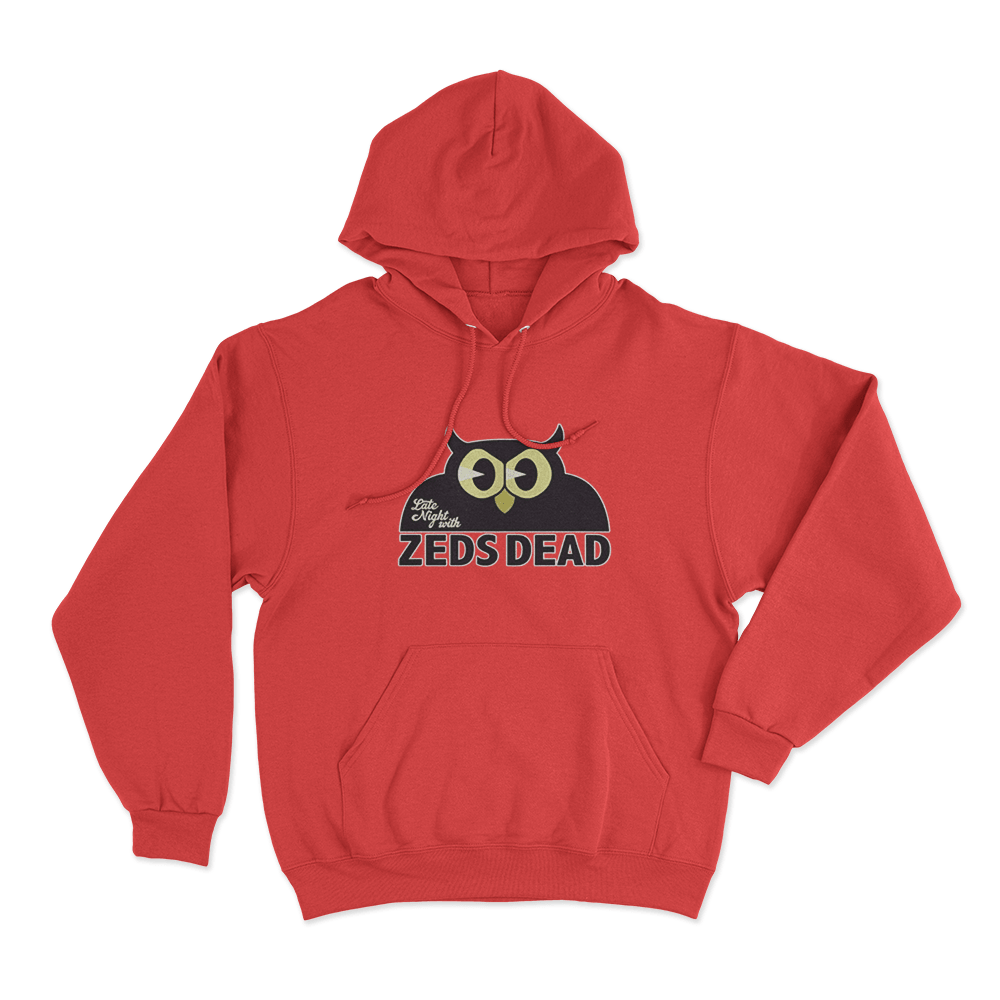 Late Night Owl Hoodie Red Late Night Owl Hoodie Red
