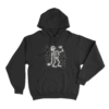 Skeleton Pouring Hoodie Black